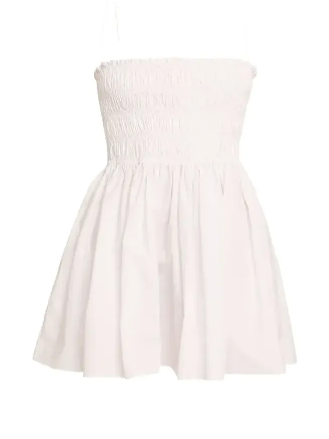 Shirred Bodice Mini Dress Shirred Bodice Mini Dress