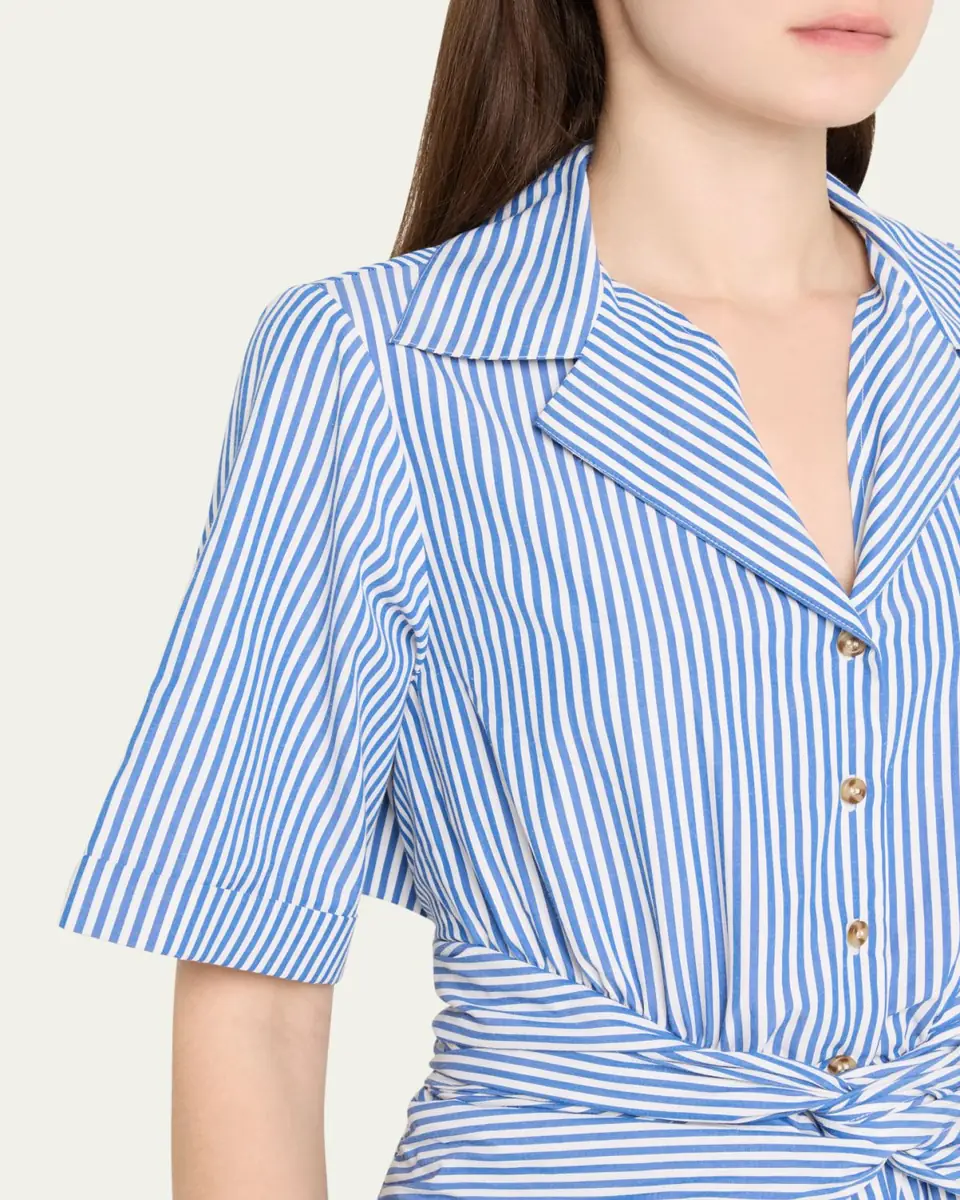 Rosie Assoulin Striped Tie High-Low Shirtdress | Thumbnail 5