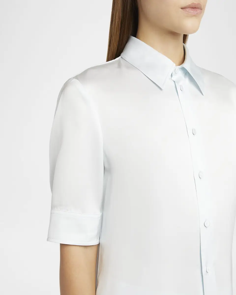Jil Sander Short-Sleeve Long Fitted Button-Down Shirt | Thumbnail 4 Jil Sander Short-Sleeve Long Fitted Button-Down Shirt | Thumbnail 4