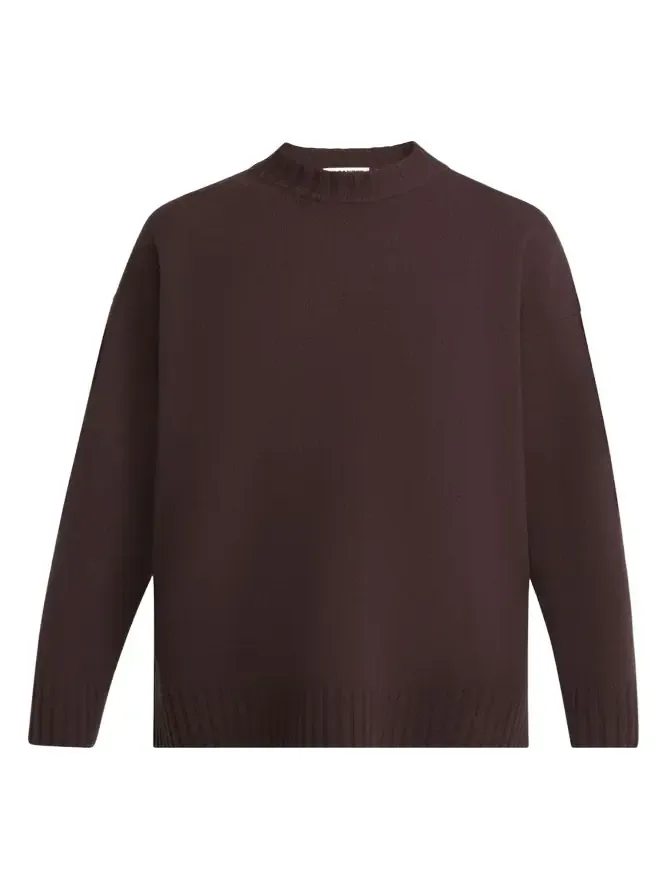 Jil Sander Superfine Merino Wool Oversized Crewneck Sweater