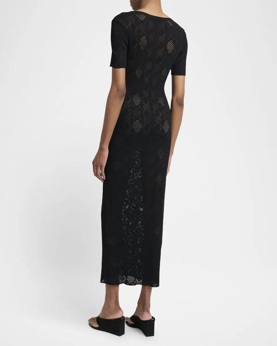 Alaïa Python Lace Knit Midi Dress | Thumbnail 2