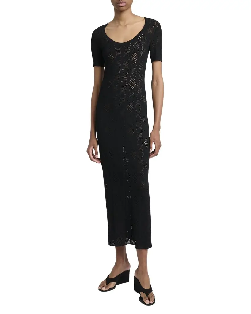 Alaïa Python Lace Knit Midi Dress | Image 1 Alaïa Python Lace Knit Midi Dress | Image 1