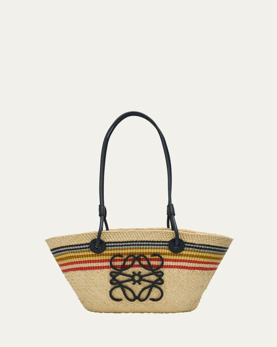 Loewe x Paula's Ibiza Small Anagram Striped Basket Tote Bag in Raffia | Thumbnail 6 Loewe x Paula's Ibiza Small Anagram Striped Basket Tote Bag in Raffia | Thumbnail 6