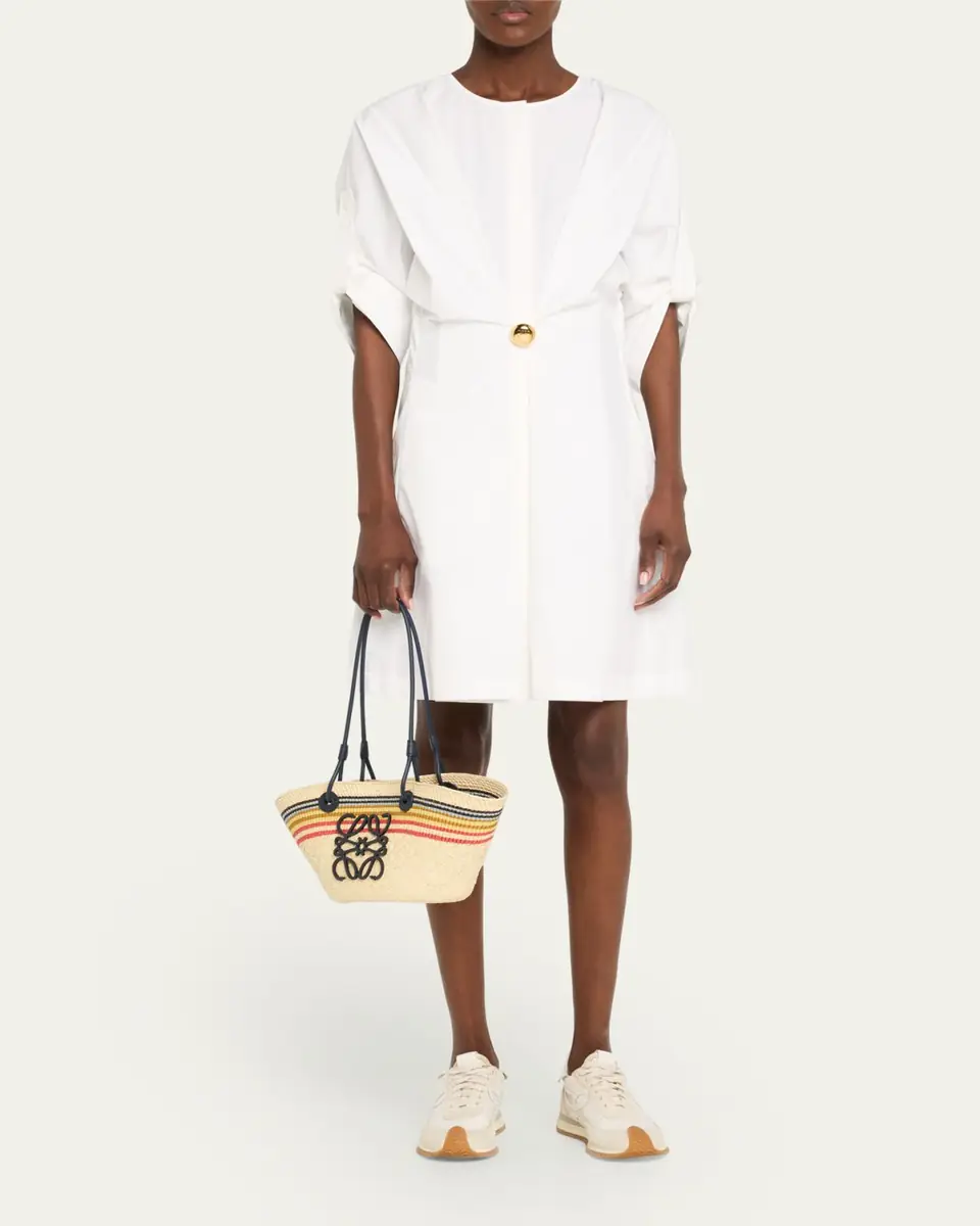 Loewe x Paula's Ibiza Small Anagram Striped Basket Tote Bag in Raffia | Thumbnail 7 Loewe x Paula's Ibiza Small Anagram Striped Basket Tote Bag in Raffia | Thumbnail 7