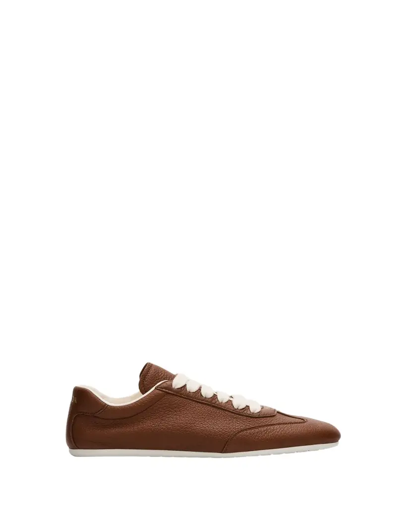 Prada Thin Leather Low-Top Sneakers | Image 1 Prada Thin Leather Low-Top Sneakers | Image 1