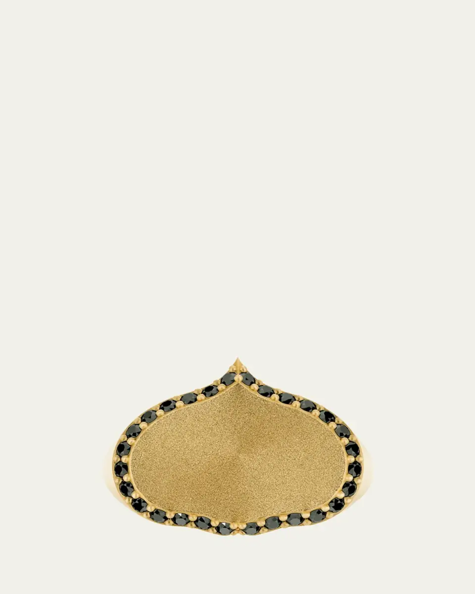 KAMAL Eye Adore Black Diamond Signet Ring | Thumbnail 2