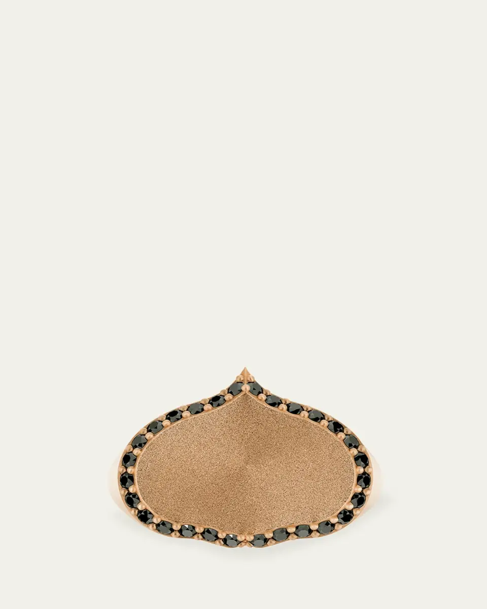 KAMAL Eye Adore Black Diamond Signet Ring | Thumbnail 5