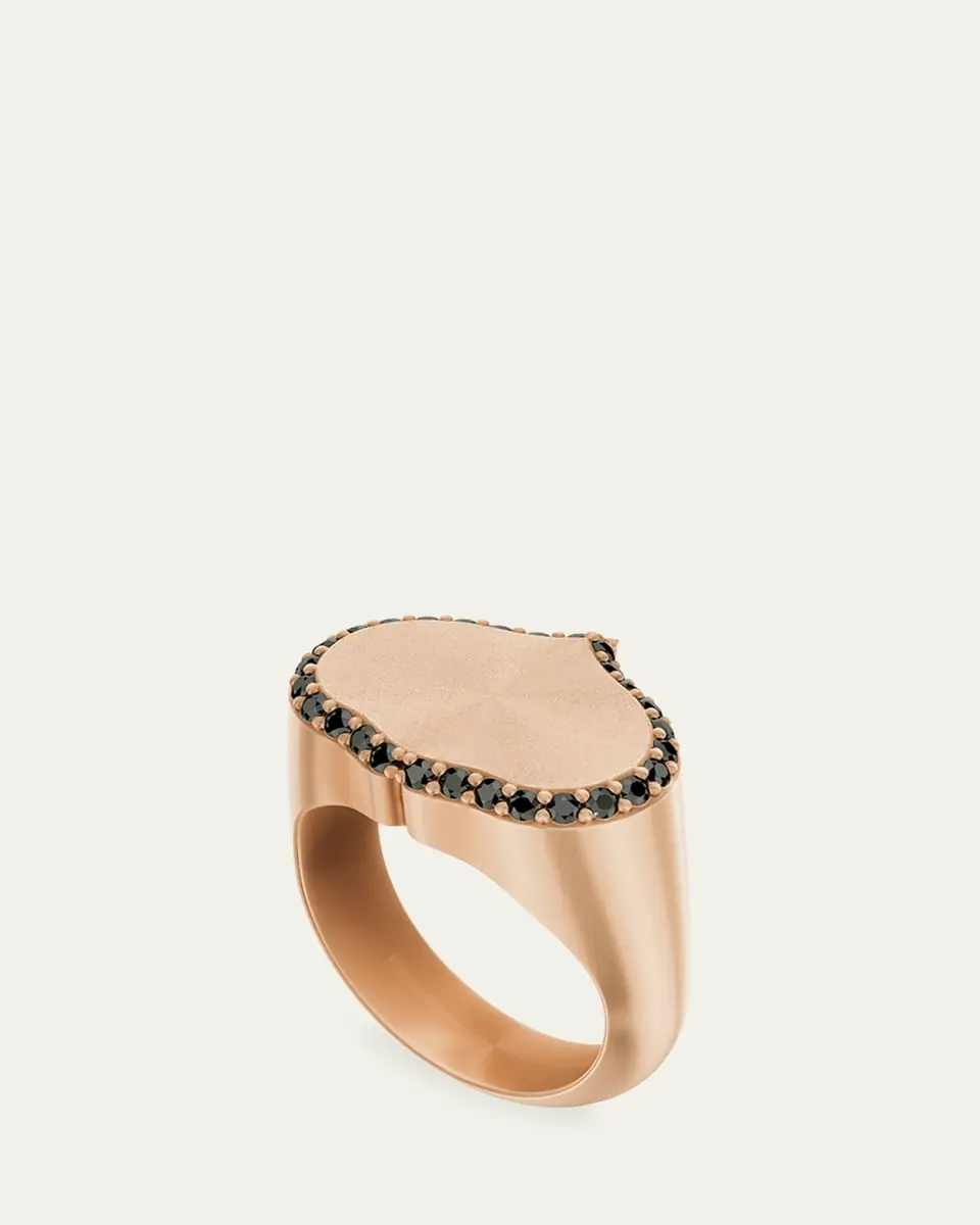 KAMAL Eye Adore Black Diamond Signet Ring | Thumbnail 6