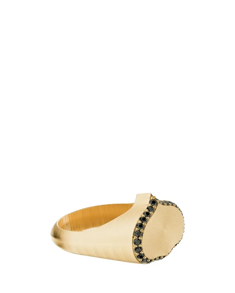 KAMAL Eye Adore Black Diamond Signet Ring | Image 1 KAMAL Eye Adore Black Diamond Signet Ring | Image 1