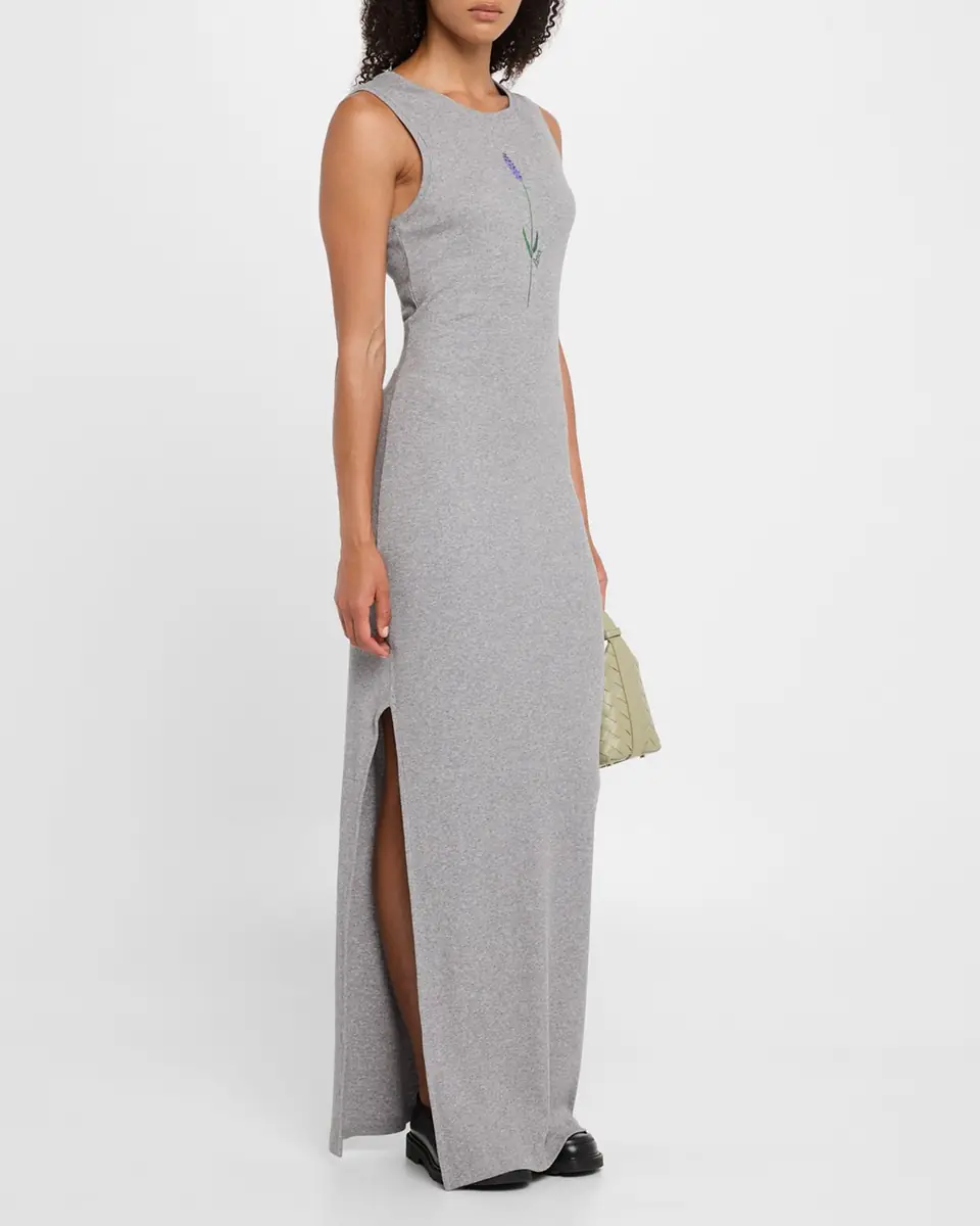 Loewe x Paula's Ibiza Flower Print Rib Maxi Tank Dress | Thumbnail 3 Loewe x Paula's Ibiza Flower Print Rib Maxi Tank Dress | Thumbnail 3