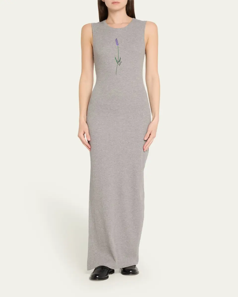 Loewe x Paula's Ibiza Flower Print Rib Maxi Tank Dress | Thumbnail 6 Loewe x Paula's Ibiza Flower Print Rib Maxi Tank Dress | Thumbnail 6