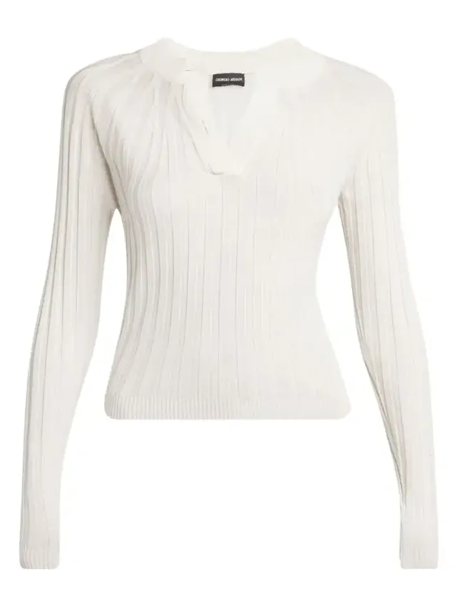 Ribbed Cashmere Silk Top
