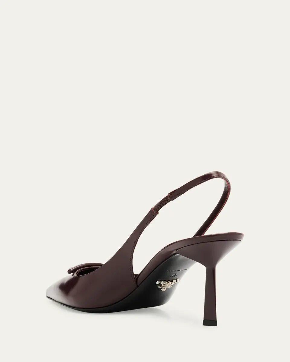 Prada Patent Padded Triangle Slingback Pumps | Thumbnail 4 Prada Patent Padded Triangle Slingback Pumps | Thumbnail 4
