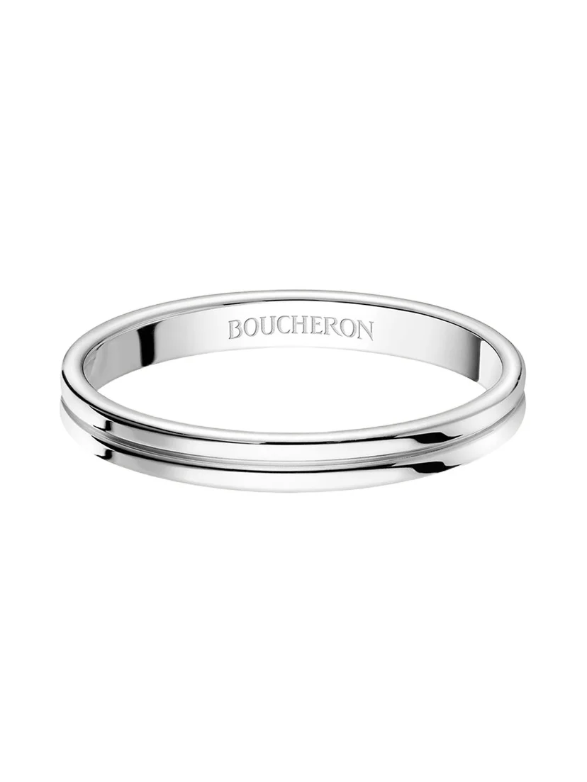 Boucheron Godron Small Platinum Wedding Band
