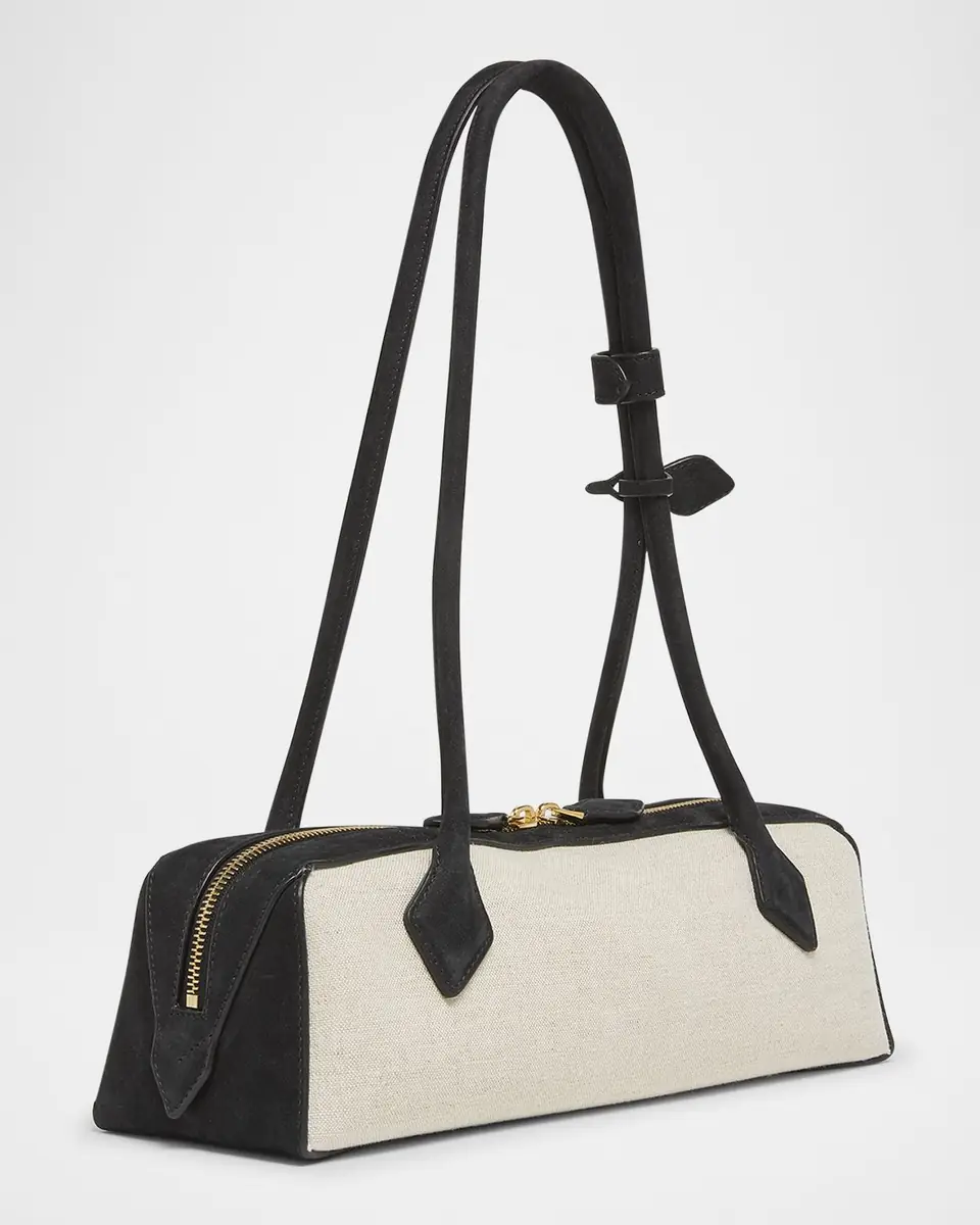 Alaïa Le Teckel Medium Shoulder Bag in Canvas and Leather | Thumbnail 11 Alaïa Le Teckel Medium Shoulder Bag in Canvas and Leather | Thumbnail 11