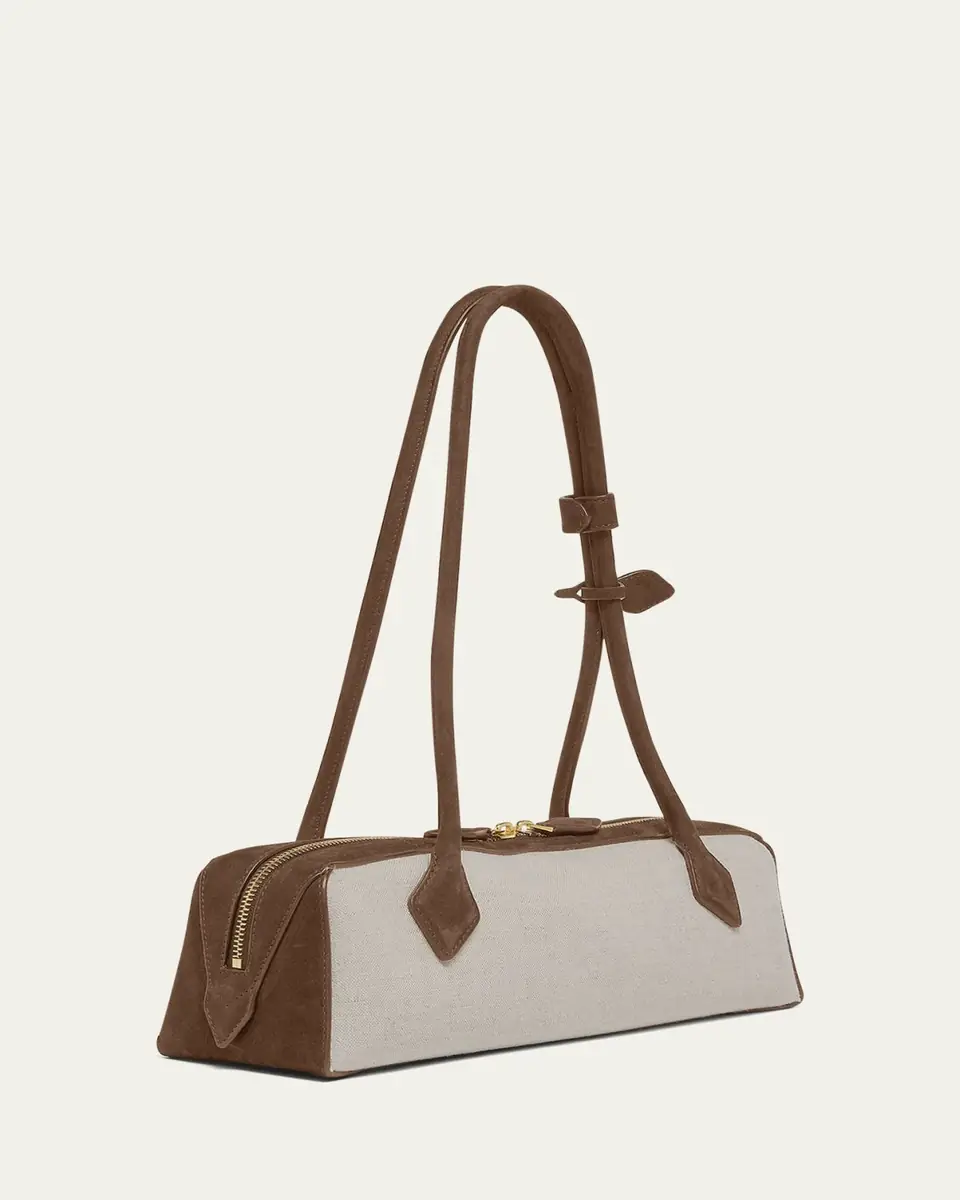 Alaïa Le Teckel Medium Shoulder Bag in Canvas and Leather | Thumbnail 7 Alaïa Le Teckel Medium Shoulder Bag in Canvas and Leather | Thumbnail 7