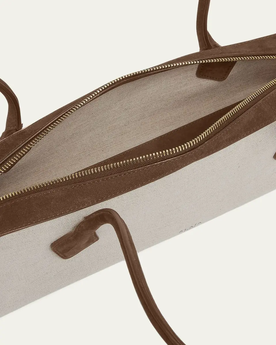 Alaïa Le Teckel Medium Shoulder Bag in Canvas and Leather | Thumbnail 8 Alaïa Le Teckel Medium Shoulder Bag in Canvas and Leather | Thumbnail 8