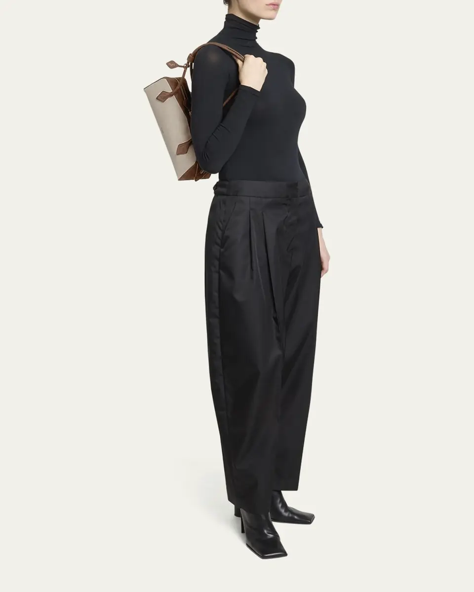 Alaïa Le Teckel Medium Shoulder Bag in Canvas and Leather | Thumbnail 9 Alaïa Le Teckel Medium Shoulder Bag in Canvas and Leather | Thumbnail 9
