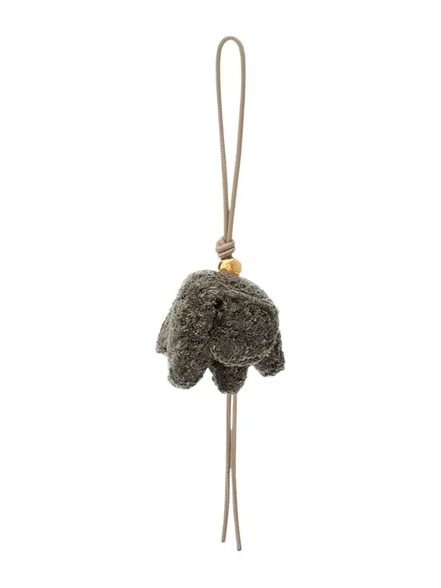 Elephant Bag Charm in Raffia and Leather Elephant Bag Charm in Raffia and Leather