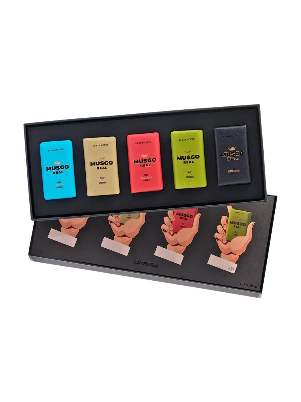 Claus Porto Musgo Real Mini Soap Gift Box, 5 x 1.8 oz.