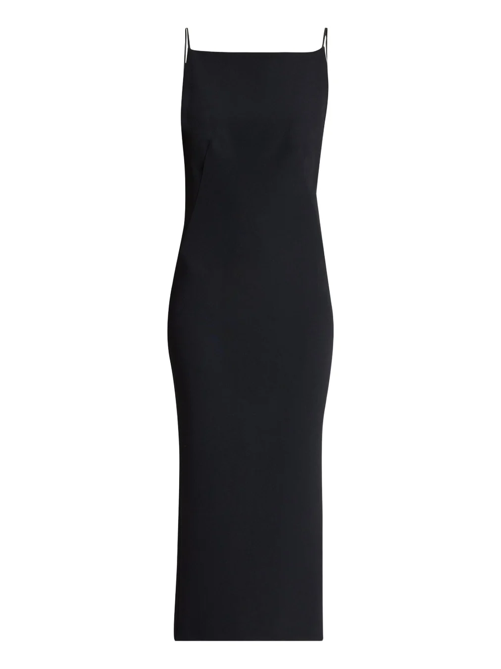 Square-Neck Sleeveless Midi Dress