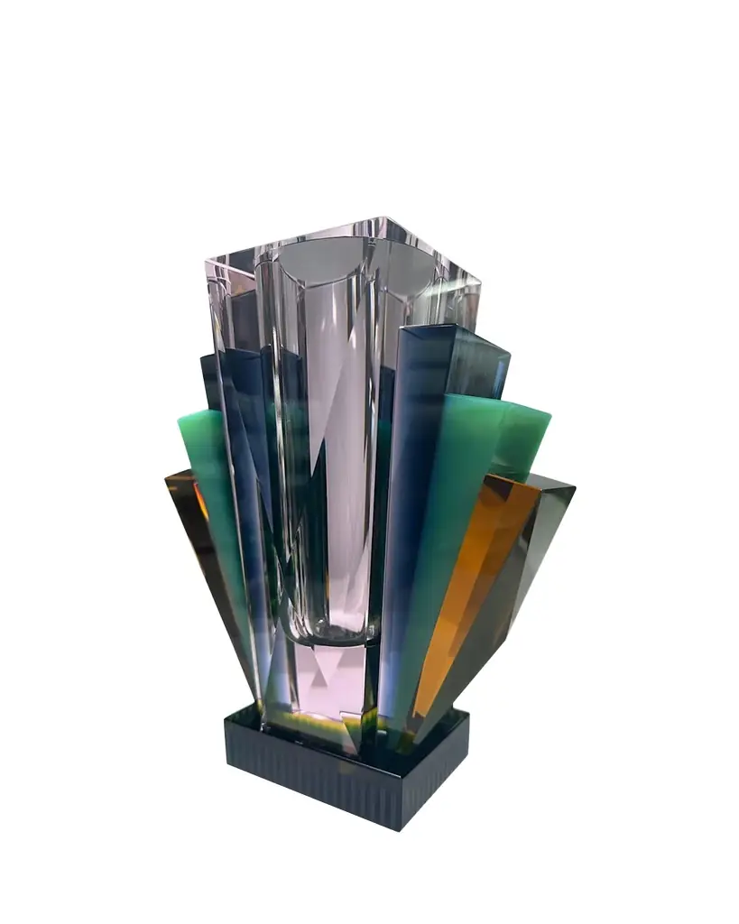 Reflections Copenhagen South Beach Crystal Vase, 9"