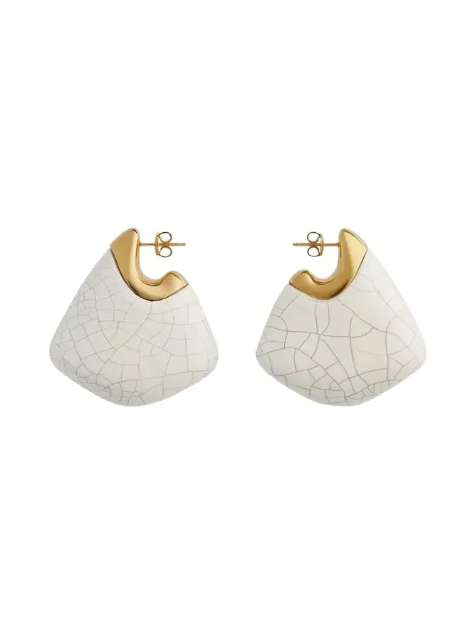 Large Fin Ceramic Earrings Large Fin Ceramic Earrings