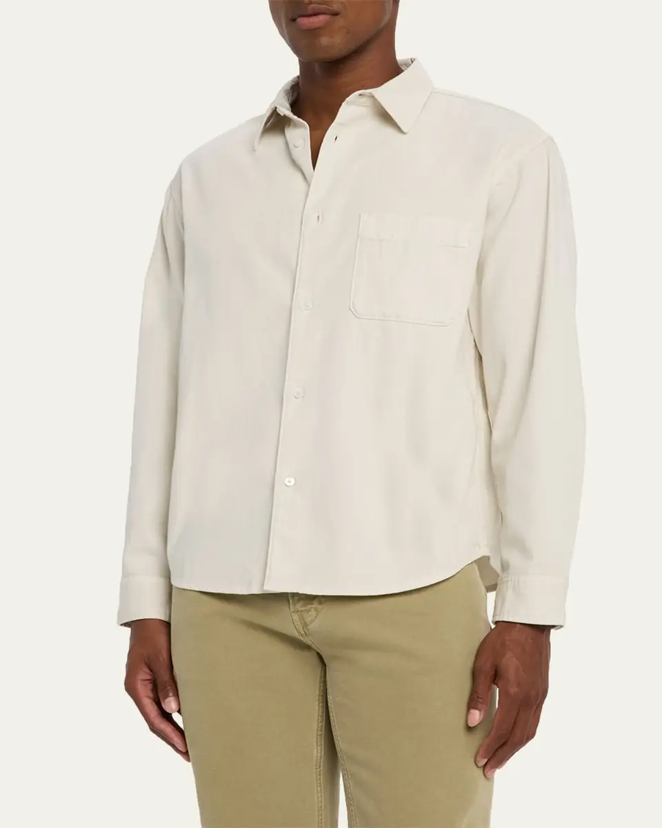 Frame Men's Cotton Modern-Fit Button-Down Shirt | Thumbnail 4 Frame Men's Cotton Modern-Fit Button-Down Shirt | Thumbnail 4