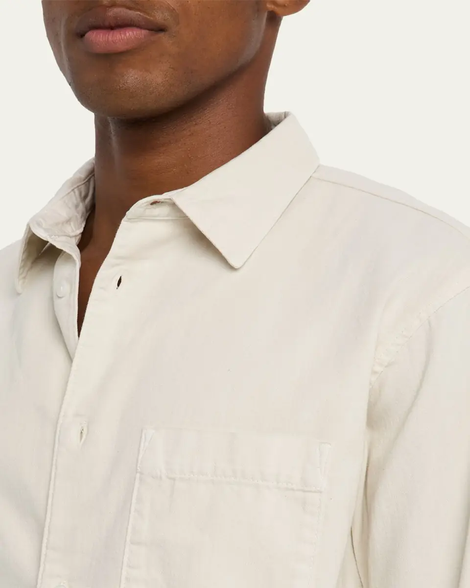Frame Men's Cotton Modern-Fit Button-Down Shirt | Thumbnail 5 Frame Men's Cotton Modern-Fit Button-Down Shirt | Thumbnail 5