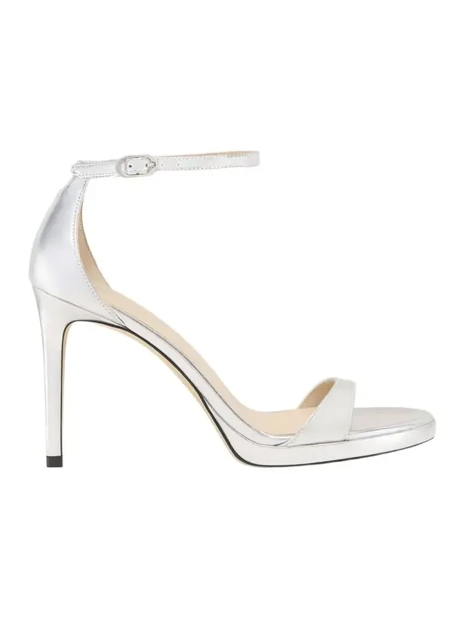 Nudist Metallic Ankle-Wrap Platform Sandals Nudist Metallic Ankle-Wrap Platform Sandals