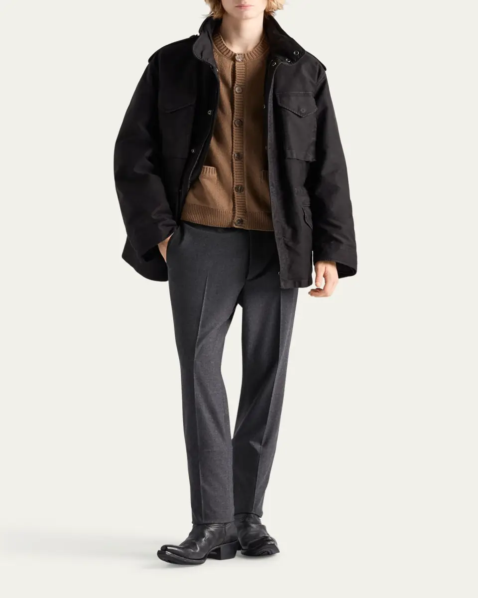 Prada Men's Cashmere Knit Cardigan | Thumbnail 2 Prada Men's Cashmere Knit Cardigan | Thumbnail 2