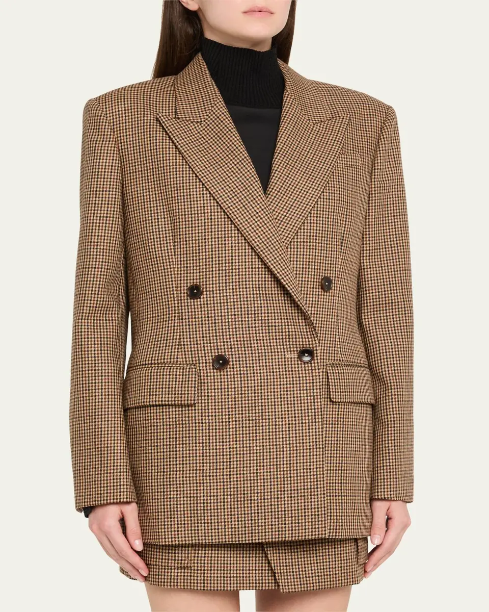 A.L.C. Calla Check Double-Breasted Jacket | Thumbnail 2 A.L.C. Calla Check Double-Breasted Jacket | Thumbnail 2