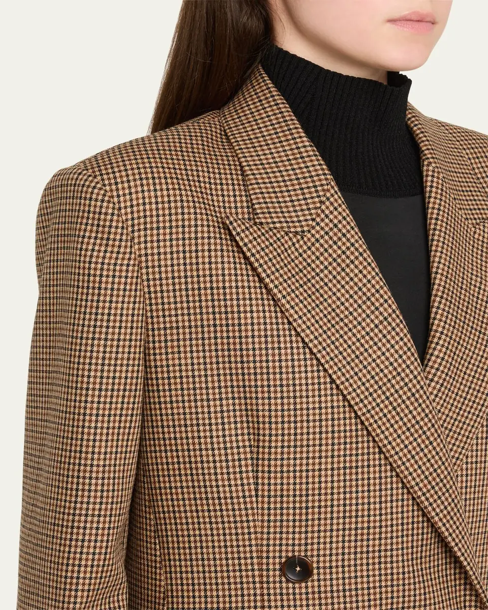 A.L.C. Calla Check Double-Breasted Jacket | Thumbnail 5 A.L.C. Calla Check Double-Breasted Jacket | Thumbnail 5