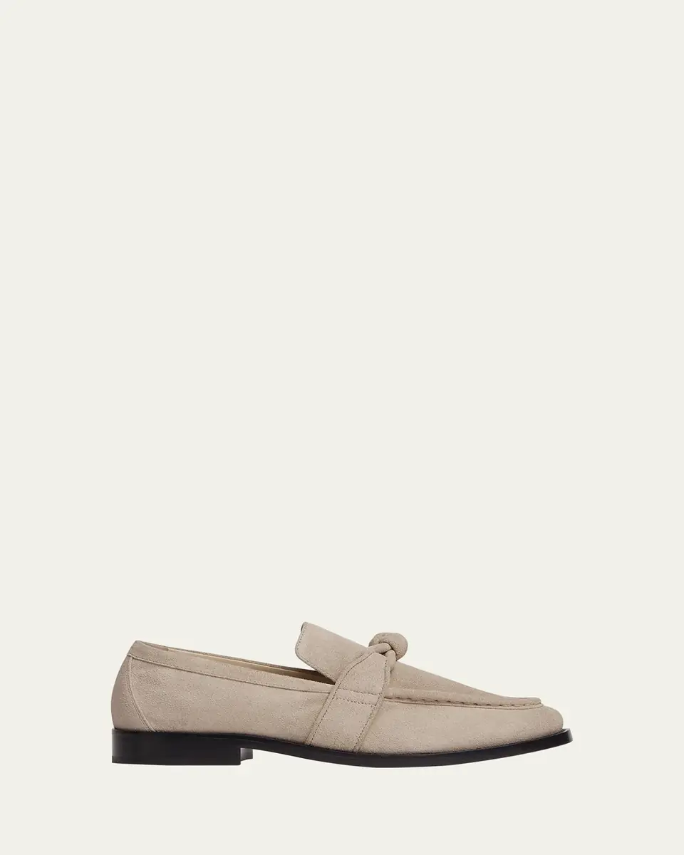 Bottega Veneta Astaire Knot Soft Suede Loafers | Thumbnail 13