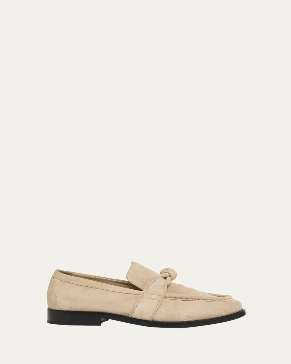 Bottega Veneta Astaire Knot Soft Suede Loafers | Thumbnail 4