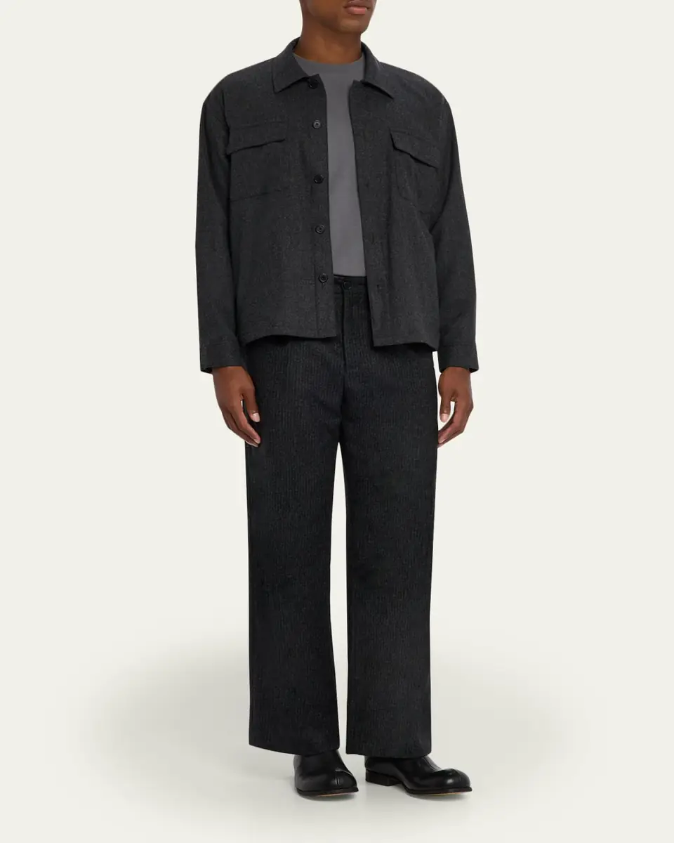 Frame Men's Wool-Blend Two-Pocket Overshirt | Thumbnail 6 Frame Men's Wool-Blend Two-Pocket Overshirt | Thumbnail 6