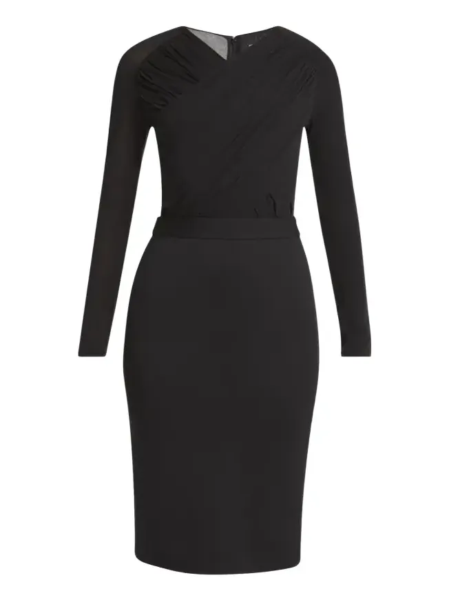 Ruched Jersey Long-Sleeve Midi Dress Ruched Jersey Long-Sleeve Midi Dress
