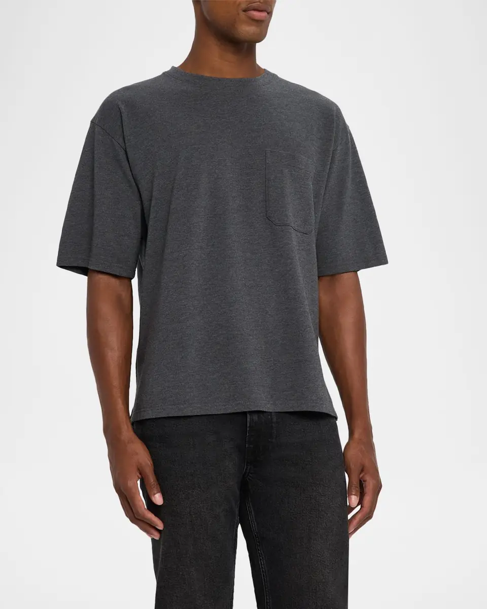 Frame Men's Pique Relaxed-Fit Pocket T-Shirt | Thumbnail 3 Frame Men's Pique Relaxed-Fit Pocket T-Shirt | Thumbnail 3