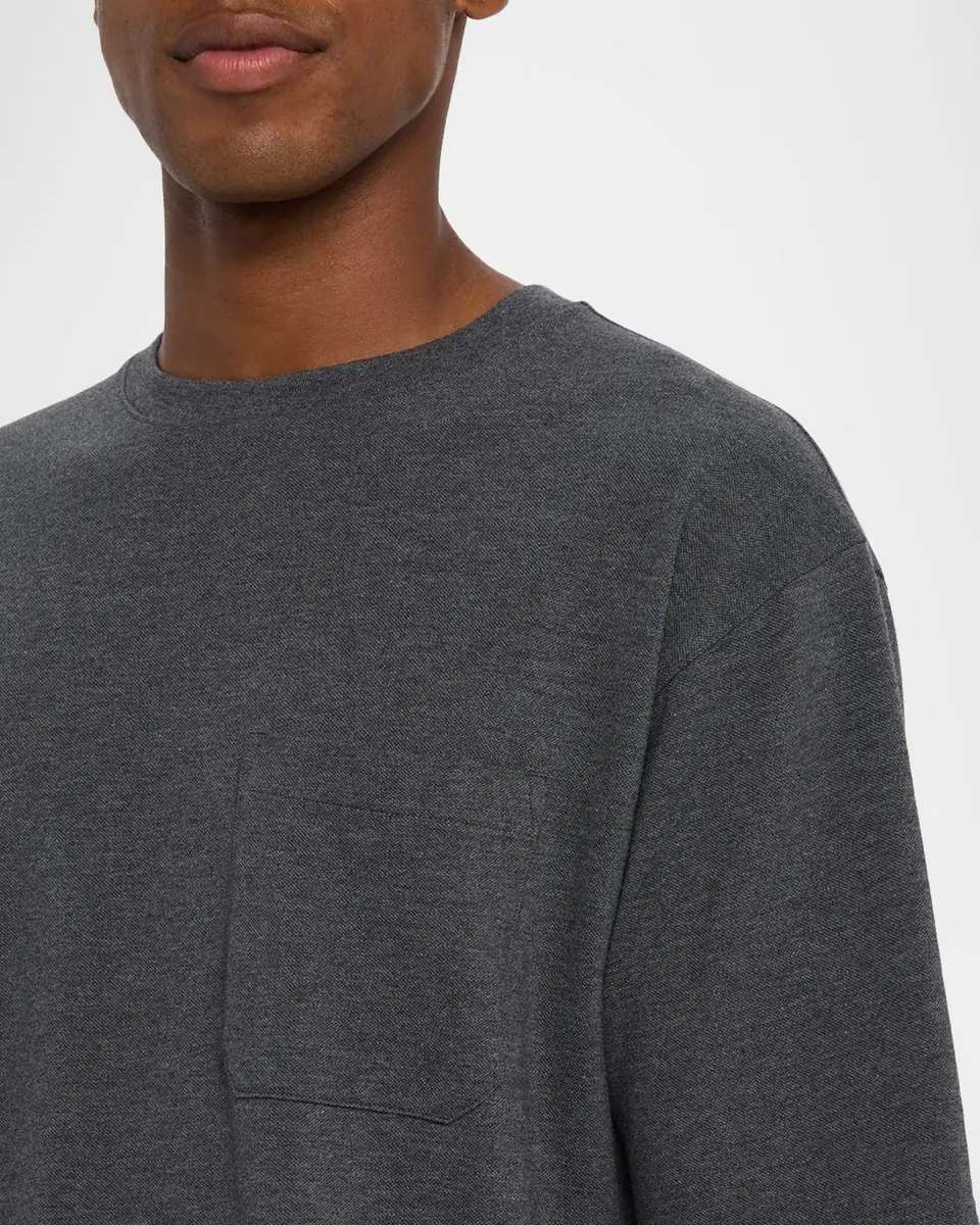 Frame Men's Pique Relaxed-Fit Pocket T-Shirt | Thumbnail 4 Frame Men's Pique Relaxed-Fit Pocket T-Shirt | Thumbnail 4