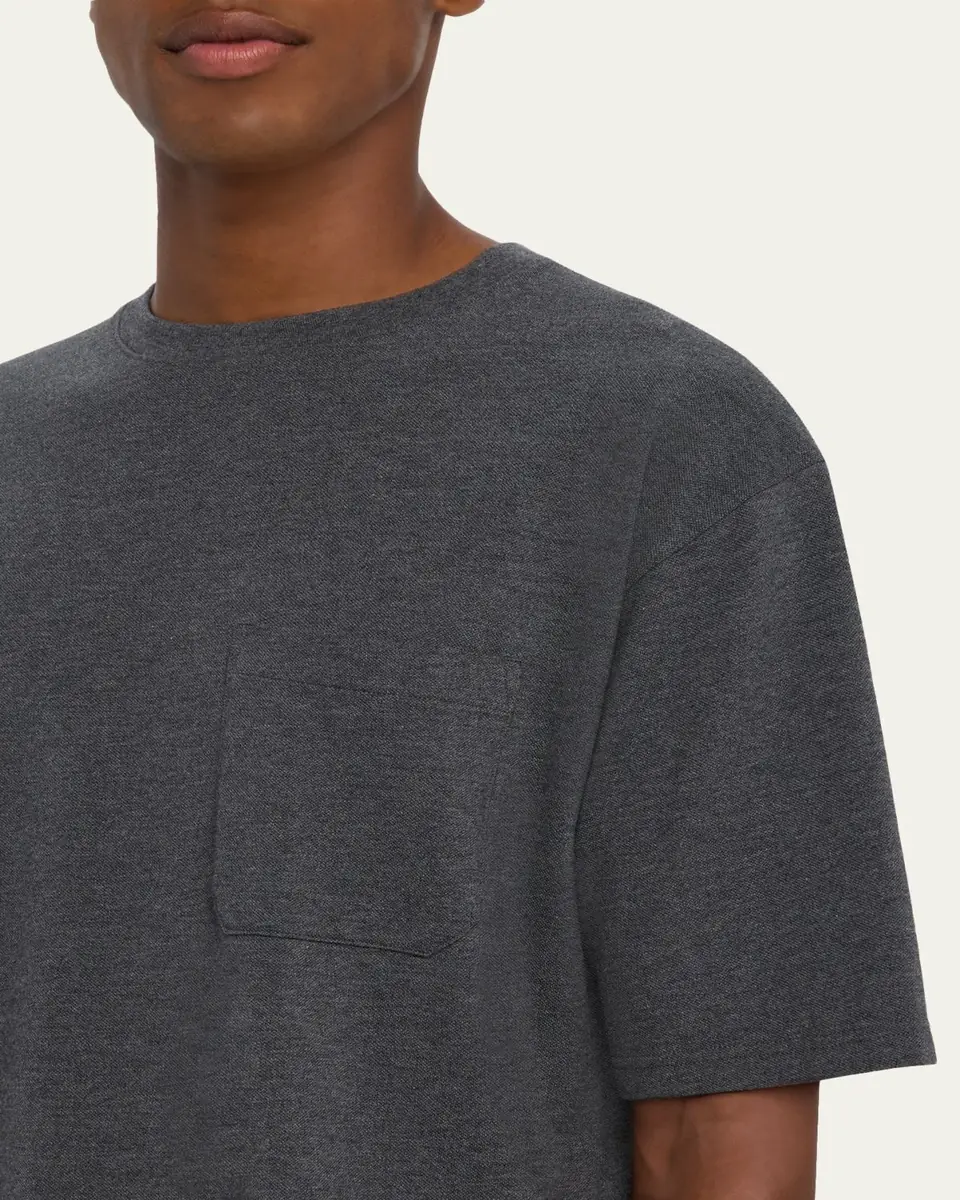 Frame Men's Pique Relaxed-Fit Pocket T-Shirt | Thumbnail 9 Frame Men's Pique Relaxed-Fit Pocket T-Shirt | Thumbnail 9