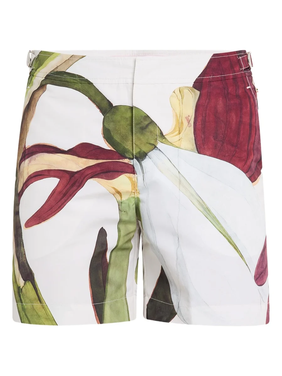 Men's Orchid Print Swim Shorts, 6" inseam