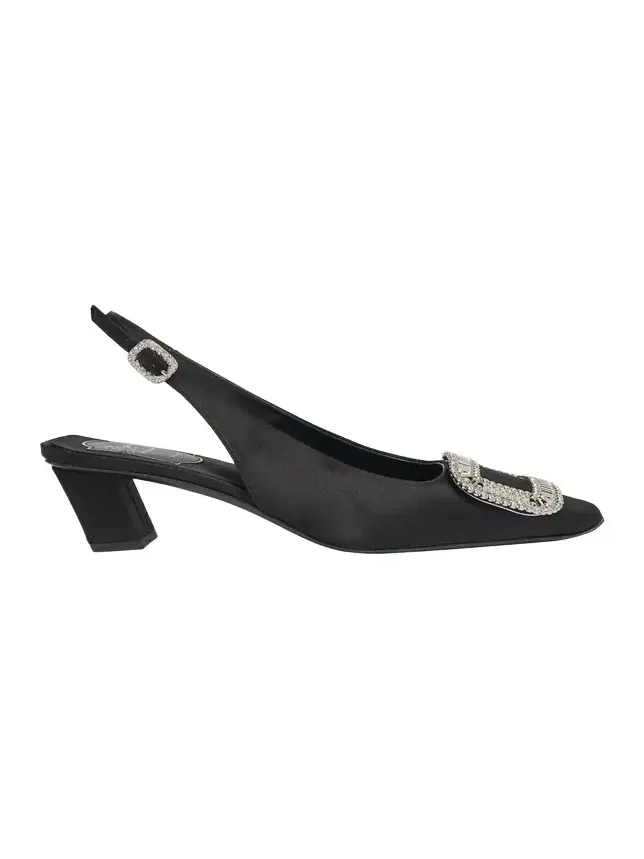 Belle Vivier Crystal Buckle Slingback Pumps Belle Vivier Crystal Buckle Slingback Pumps