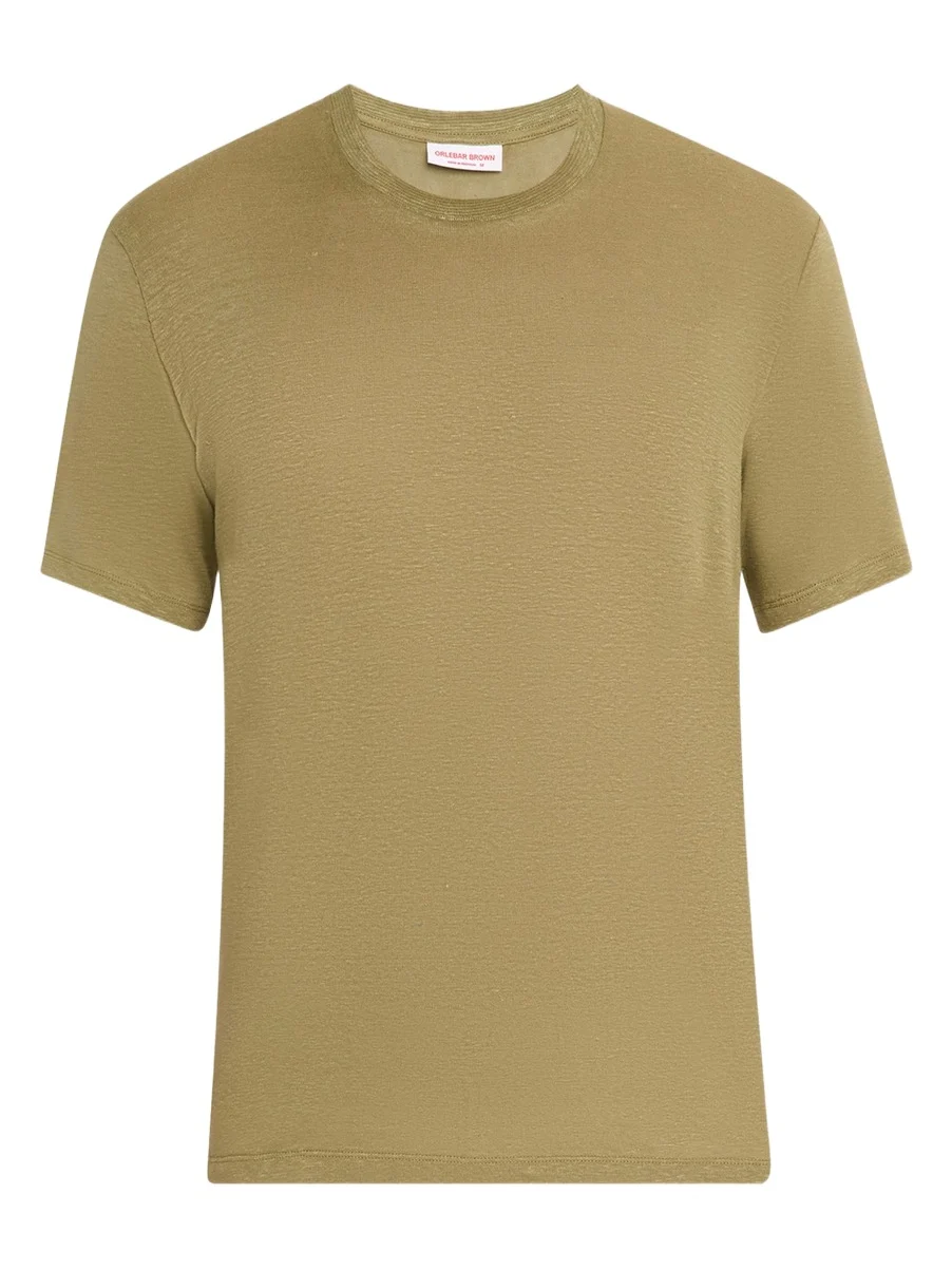 Men's Easy-Fit Stretch Linen Crewneck T-Shirt Men's Easy-Fit Stretch Linen Crewneck T-Shirt
