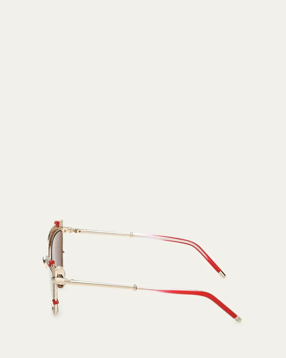Christian Louboutin Miss Z Metal Cat-Eye Sunglasses | Thumbnail 3