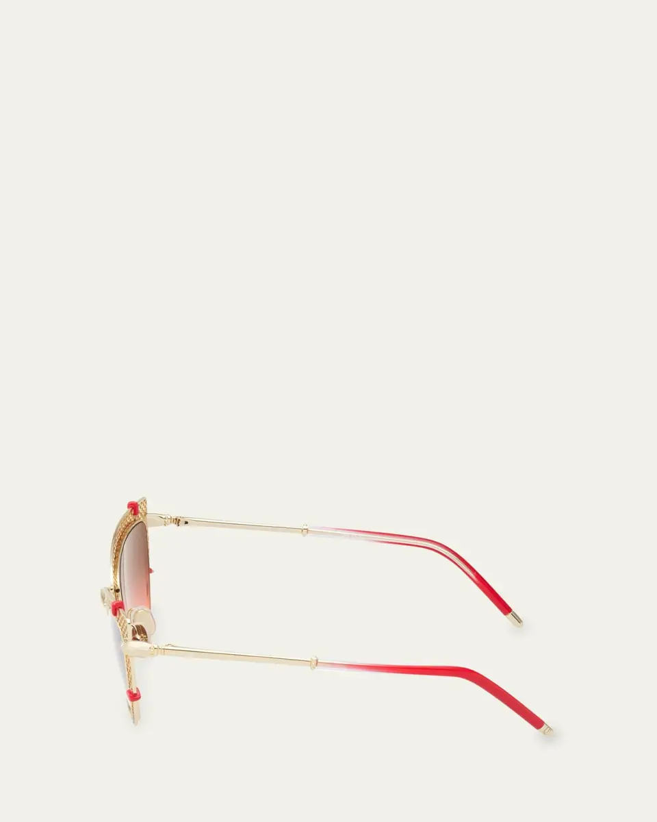 Christian Louboutin Miss Z Metal Cat-Eye Sunglasses | Thumbnail 8