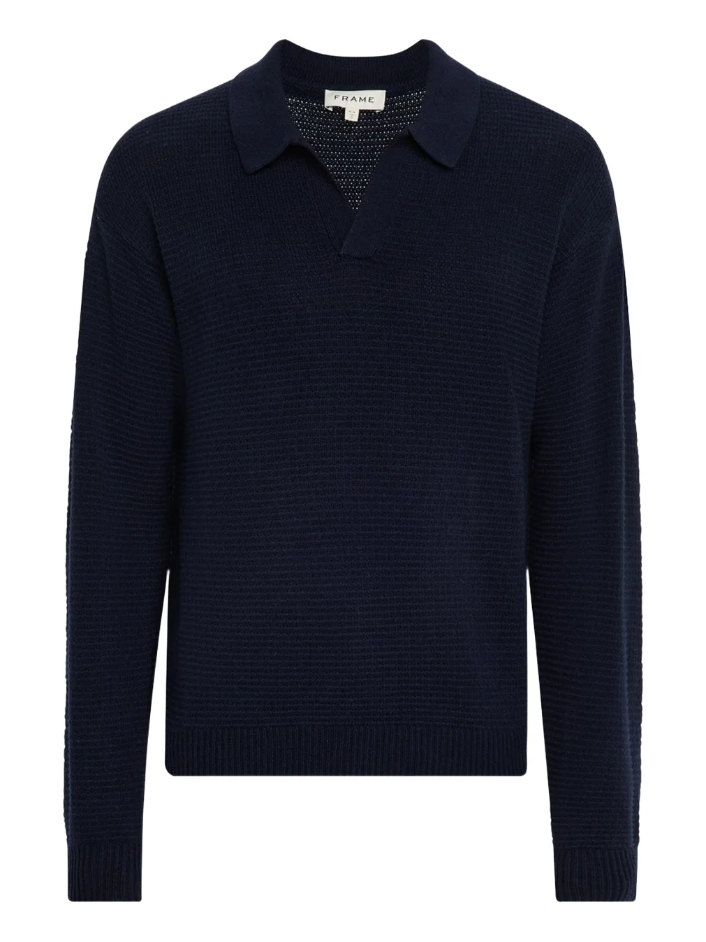 Men's Knit Wool and Cashmere Johnny Collar Sweater