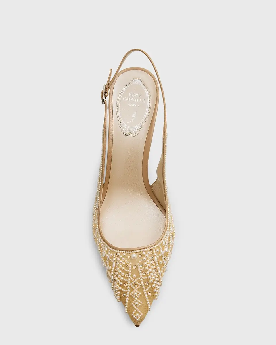 René Caovilla 80mm Embellished Net Tulle Pumps | Thumbnail 10 René Caovilla 80mm Embellished Net Tulle Pumps | Thumbnail 10