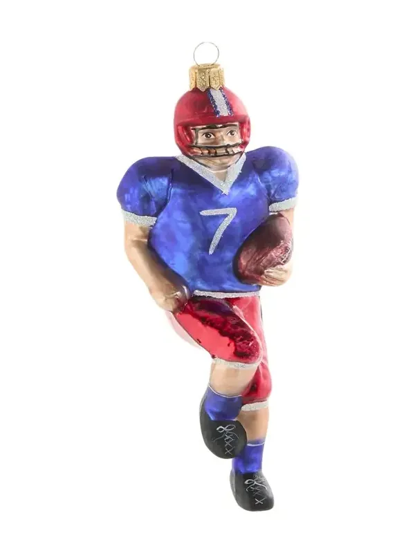 Bergdorf Goodman Football Player Christmas Ornament