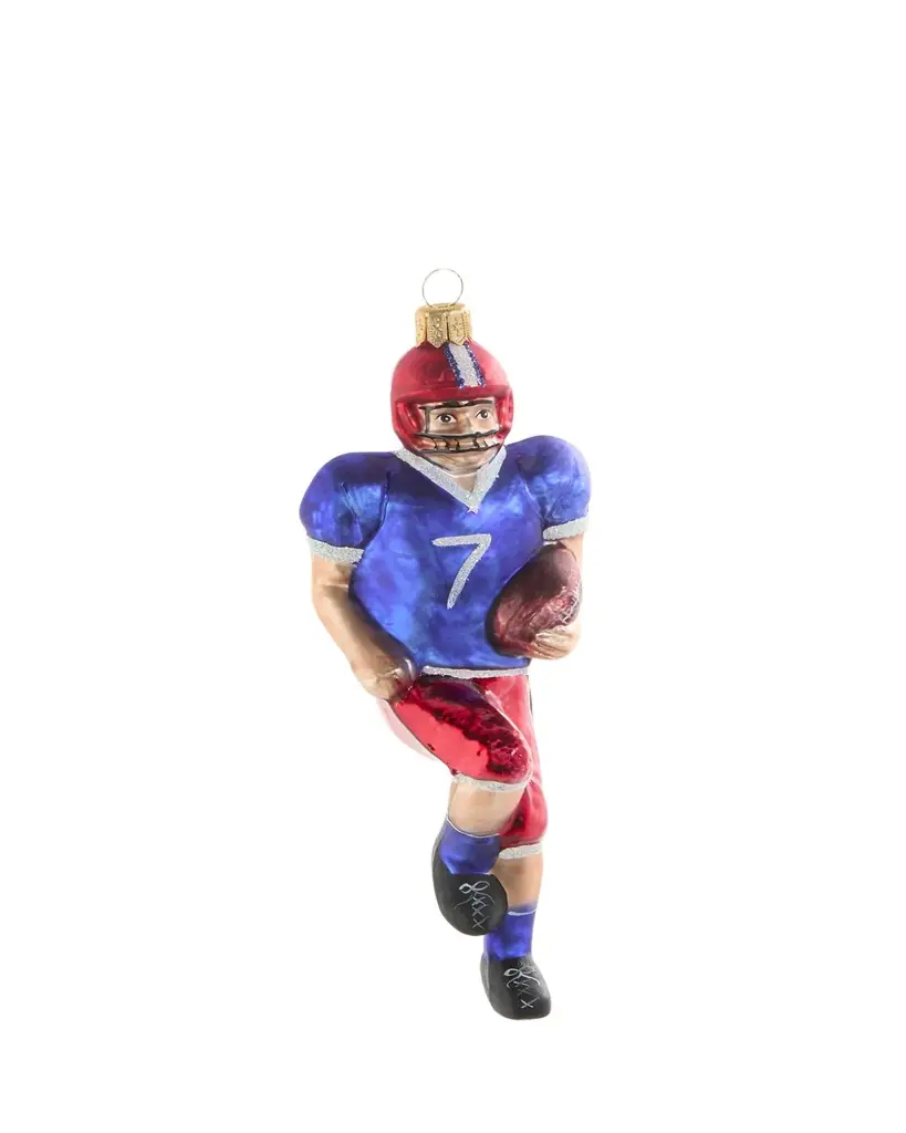 Bergdorf Goodman Football Player Christmas Ornament
