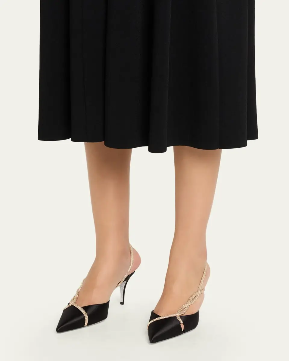 René Caovilla 80mm Embellished Braided Satin Pumps | Thumbnail 2 René Caovilla 80mm Embellished Braided Satin Pumps | Thumbnail 2